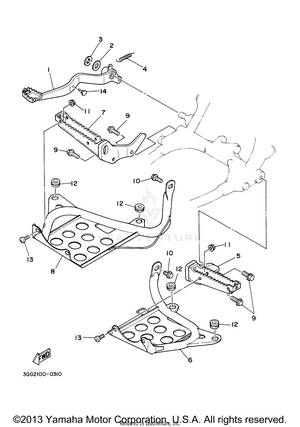 Stand & Footrest Schematic