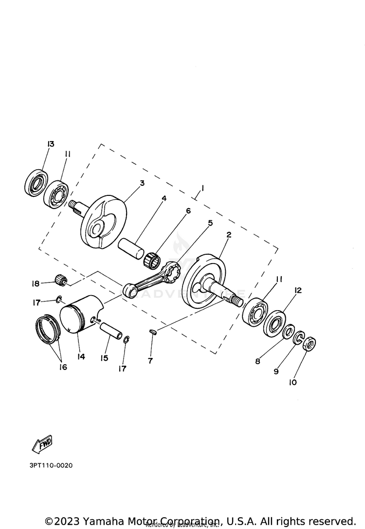 Crankshaft Piston Schematic