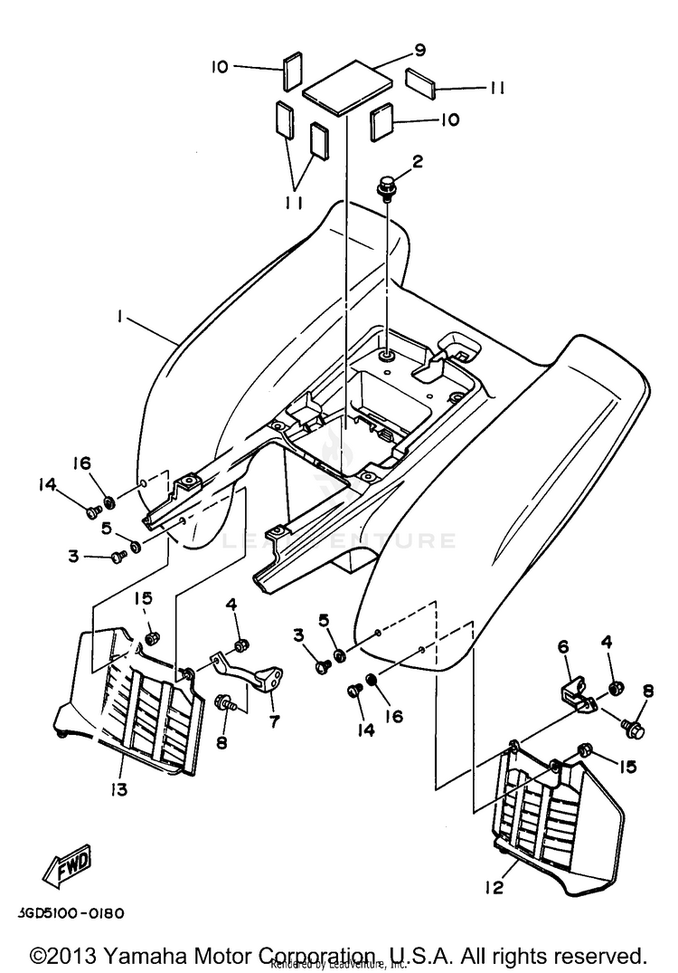 Rear Fender Schematic