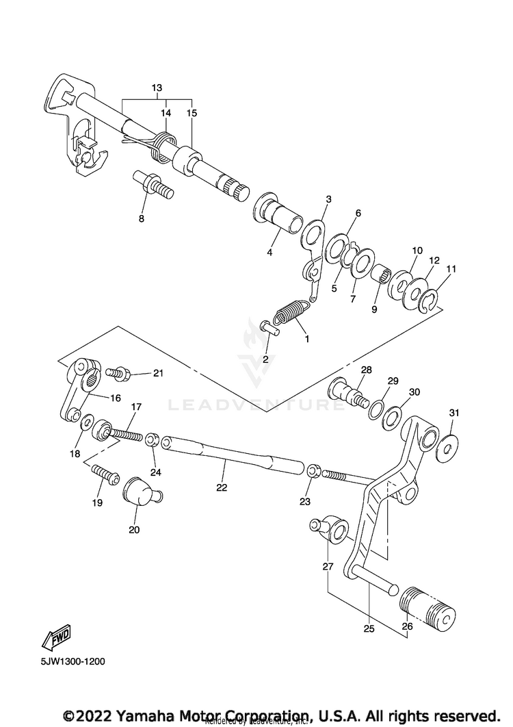 Shift Shaft Schematic
