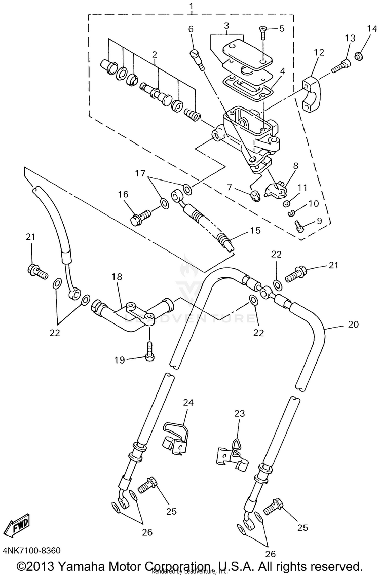 Front Master Cylinder Schematic