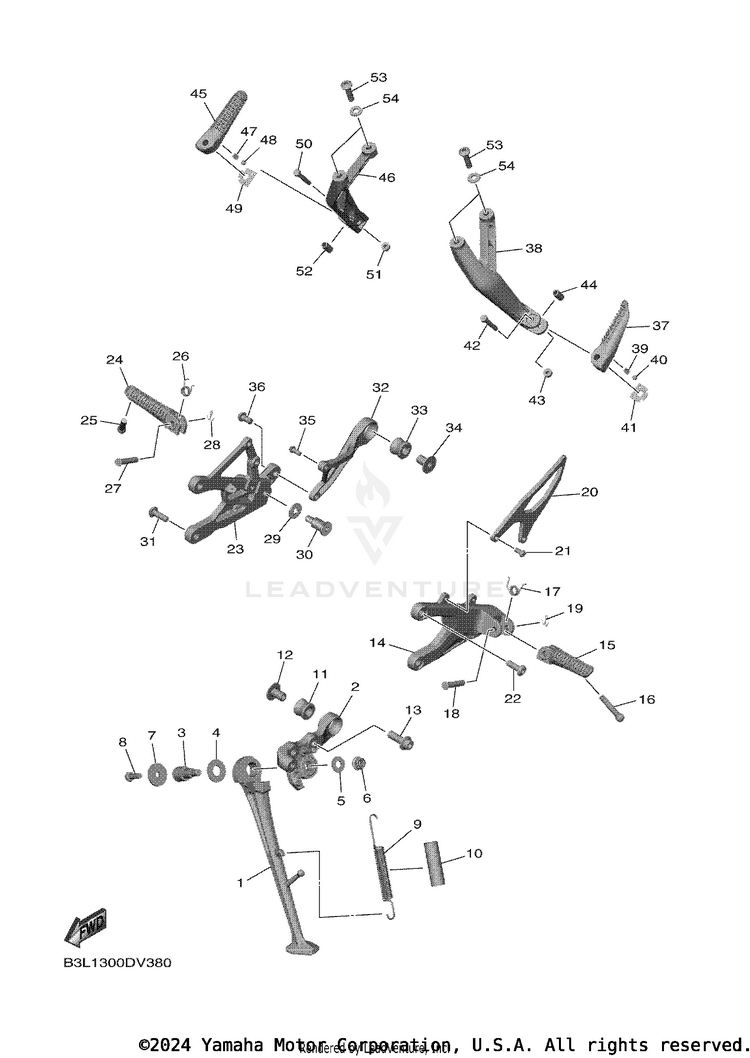 Stand & Footrest Schematic