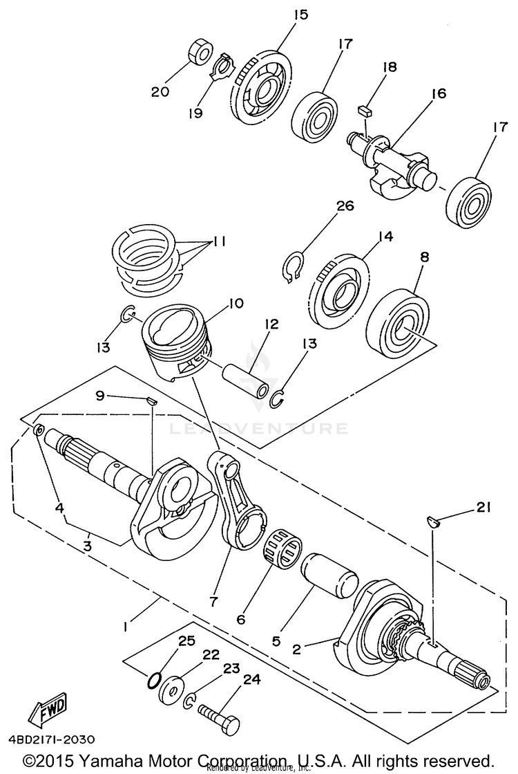 Crankshaft Piston Schematic