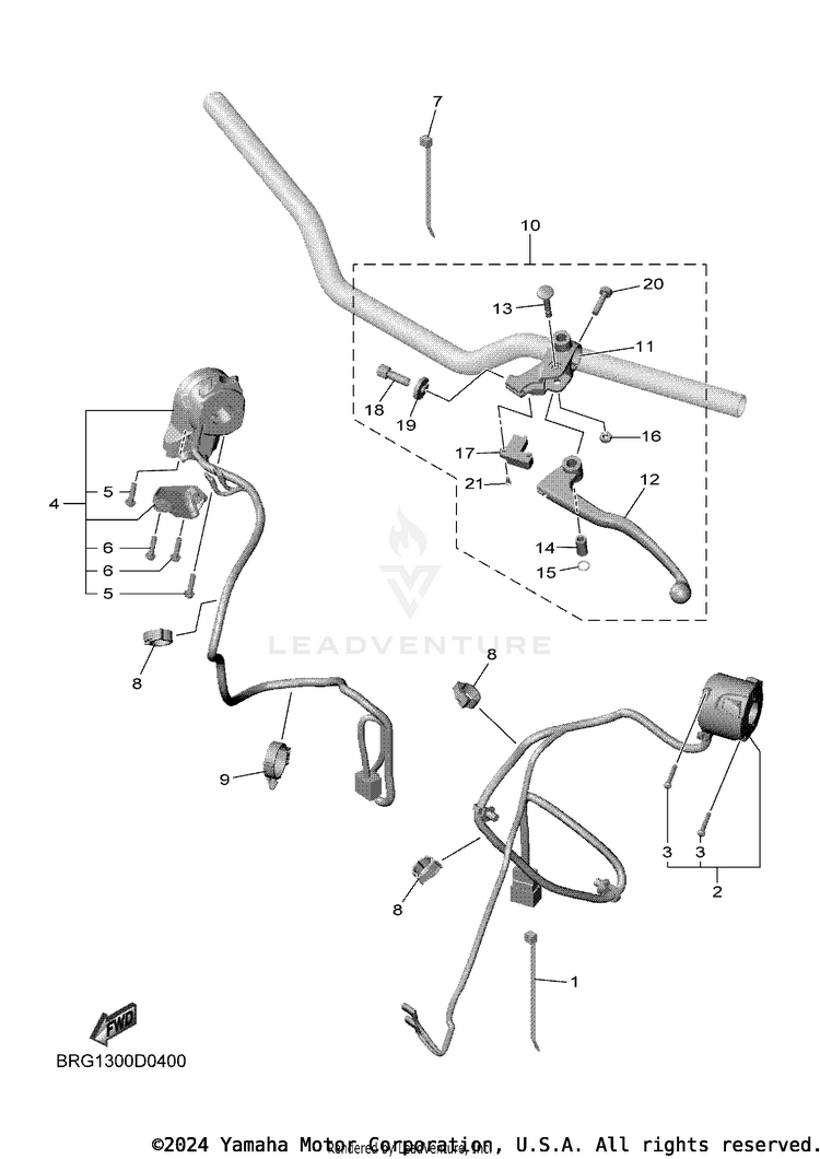 Handle Switch & Lever MT03 - MT03SCB - 2025 Schematic