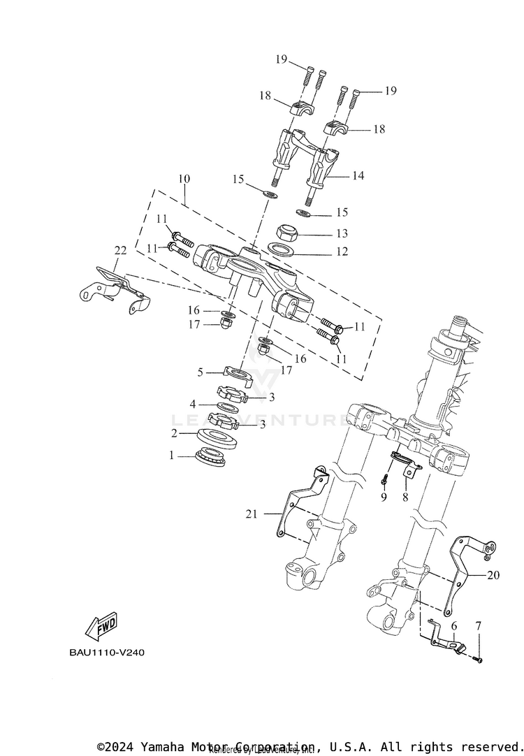 Steering TENERE 700 - XTZ7NB - 2022 Schematic