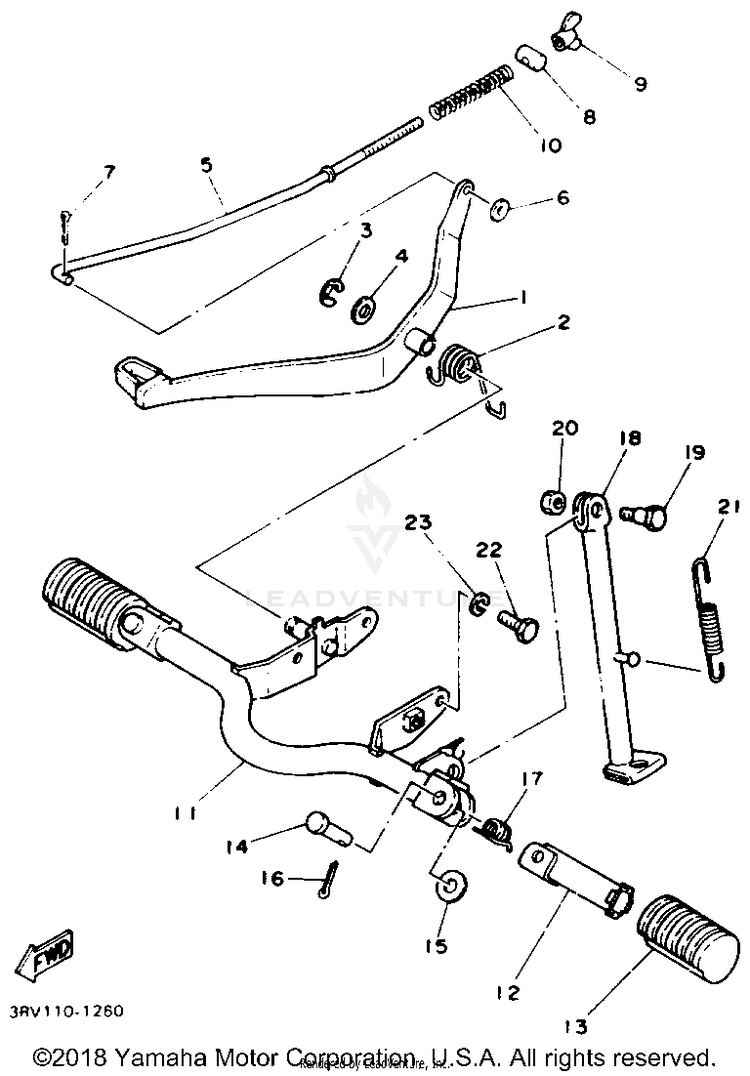 Stand Footrest Schematic