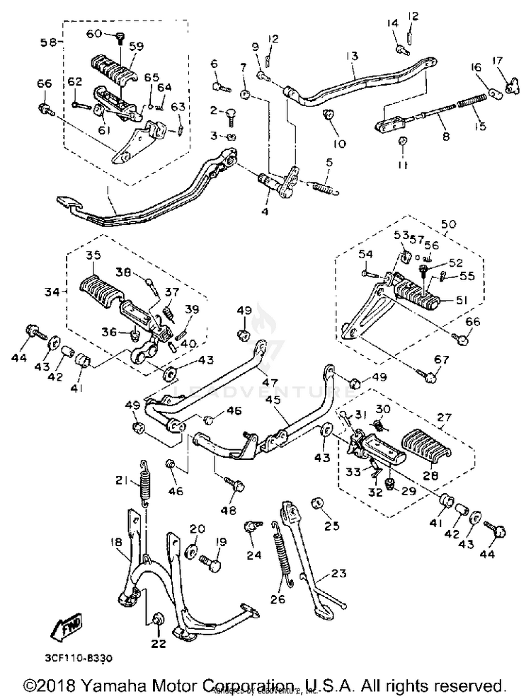 Stand Footrest Schematic