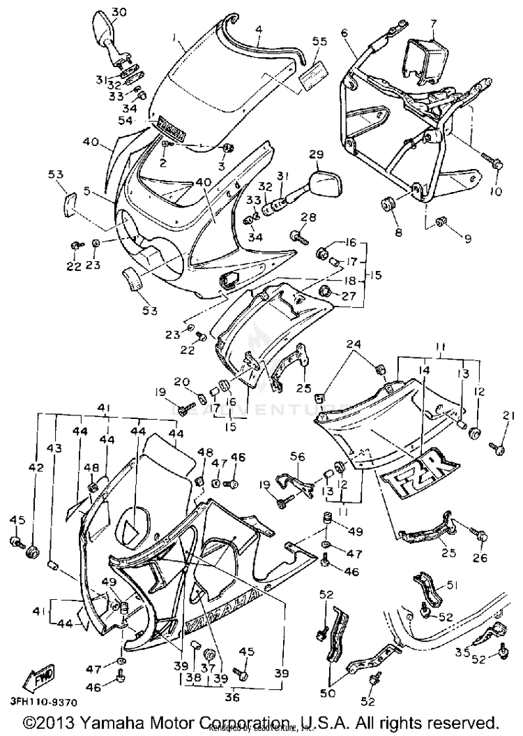 Fairing Cowling Schematic