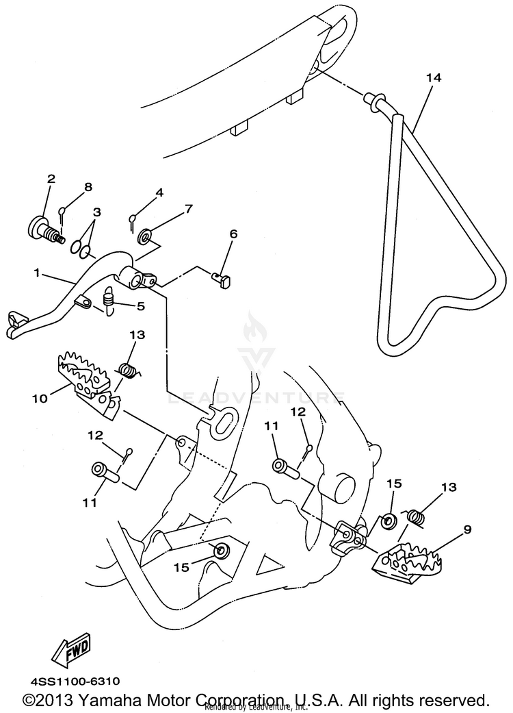 Stand Footrest Schematic