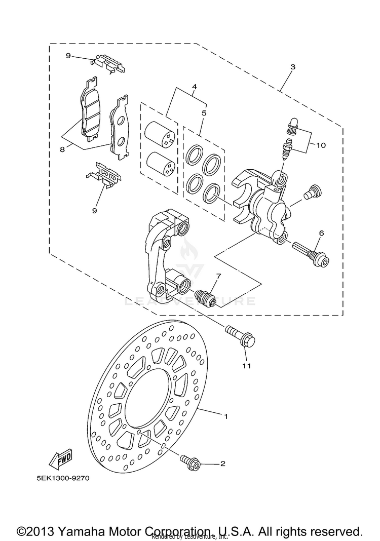 Front Brake Caliper Schematic