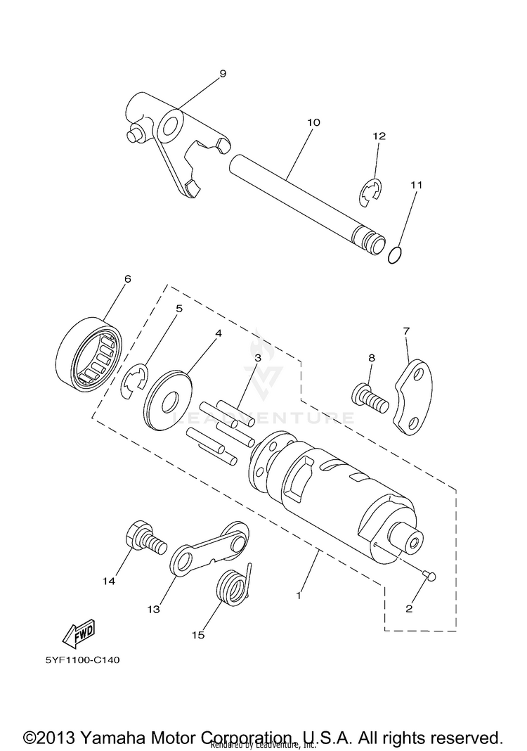 Shift Cam Fork Schematic