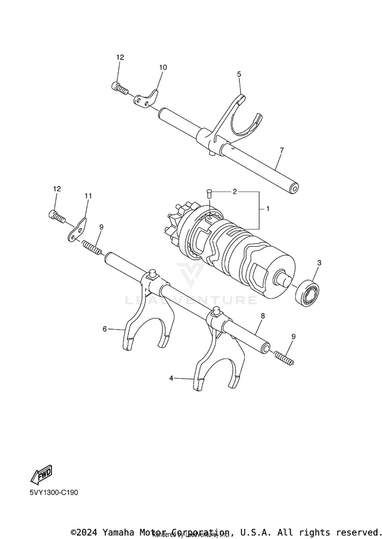 Shift Cam Fork Schematic