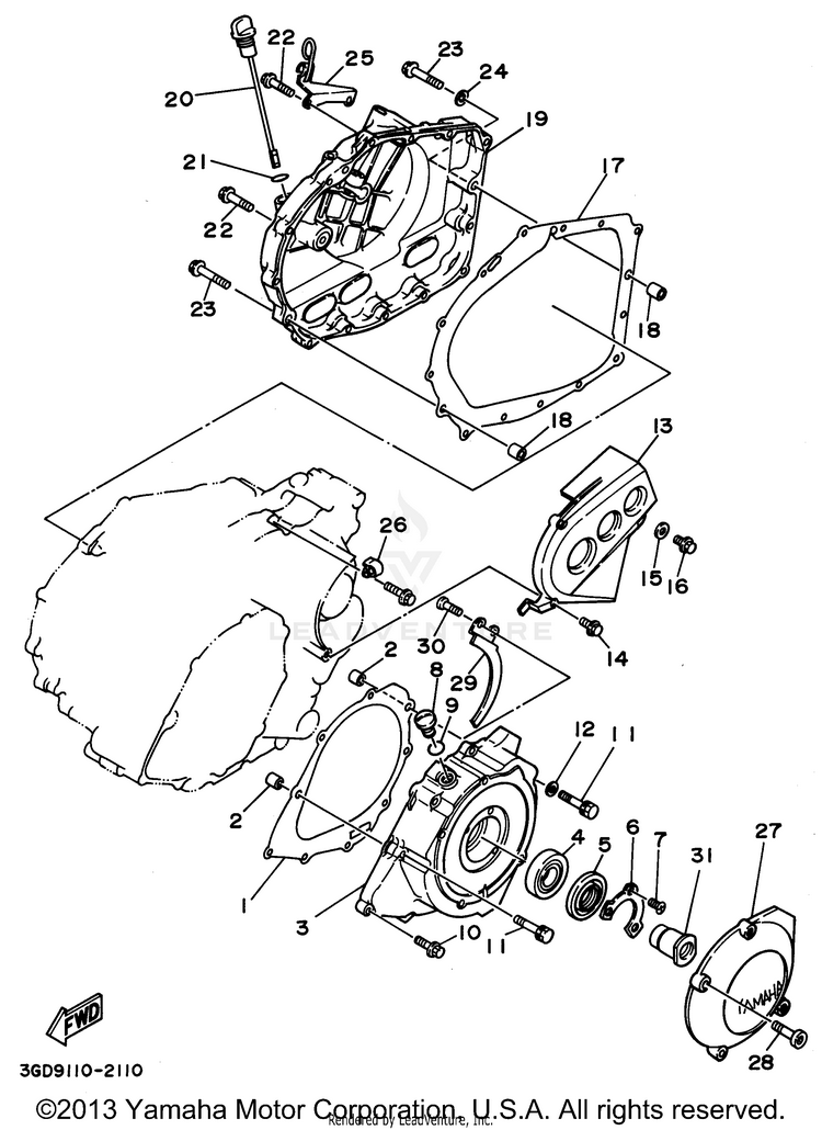 Crankcase Cover 1 Schematic