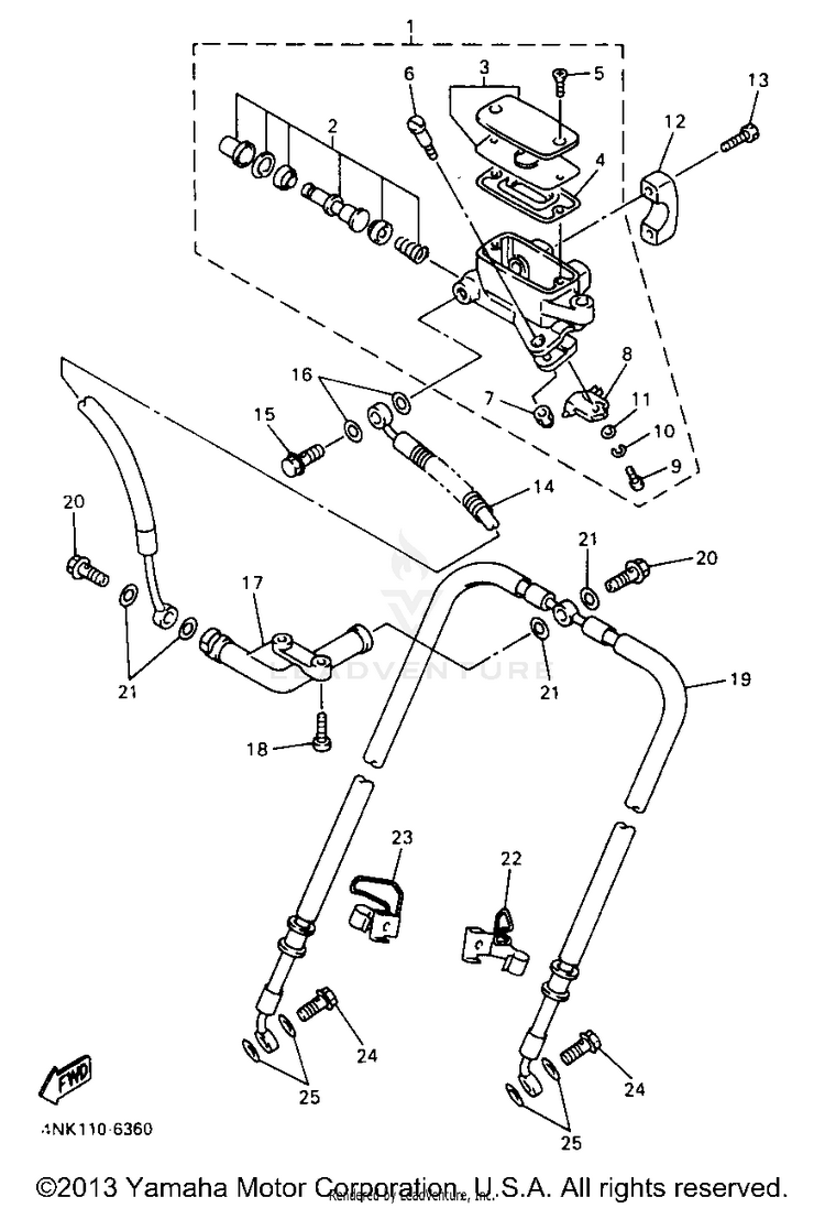 Front Master Cylinder Schematic