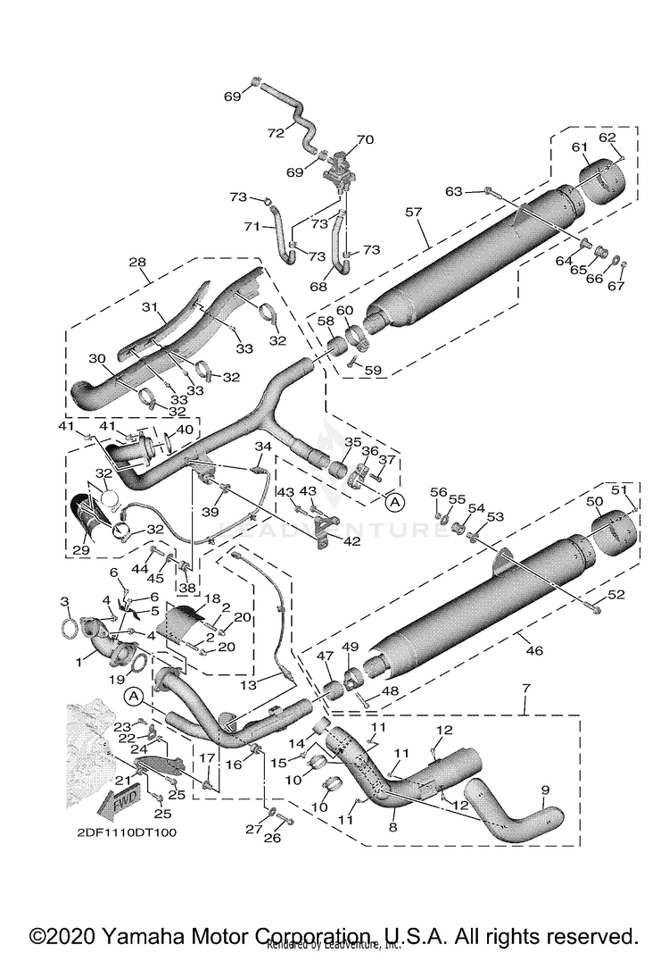Exhaust STAR VENTURE - XV19FML - 2021 Schematic