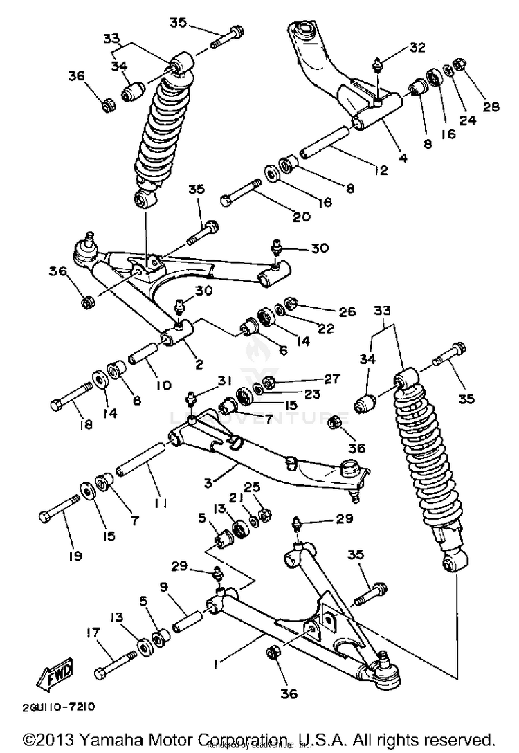 Front Suspension-Wheel Schematic