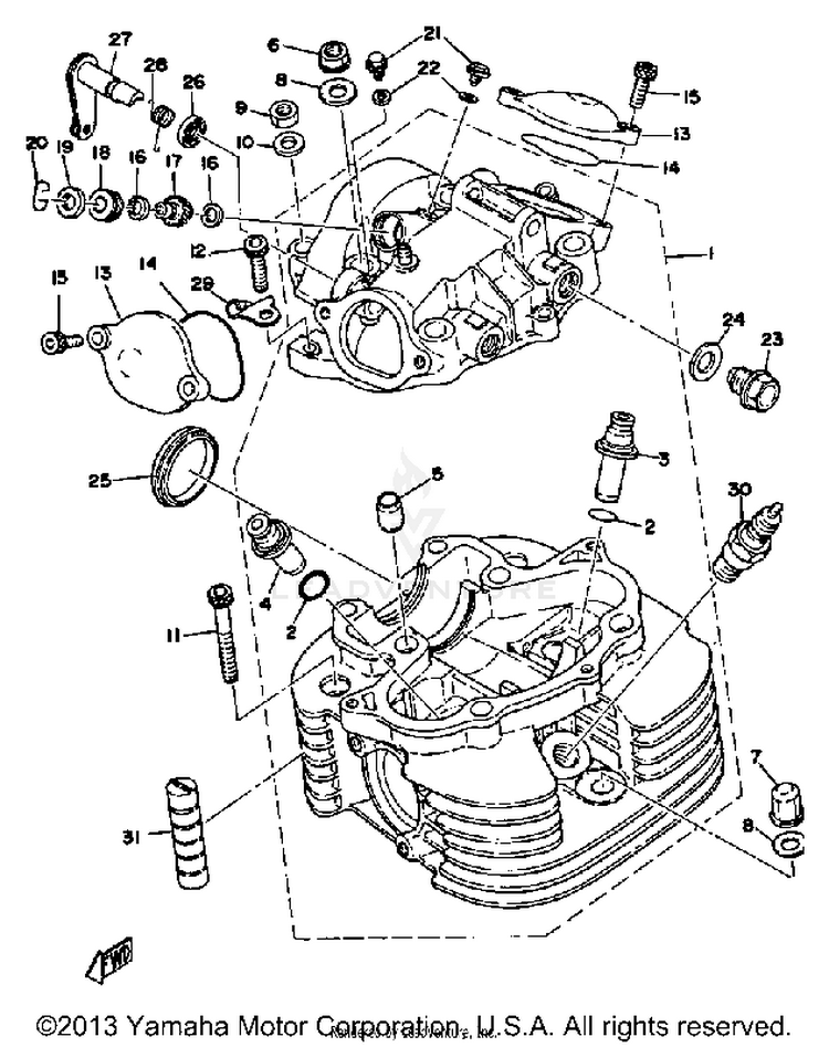 Cylinder Head - Cylinder Head Cover Schematic