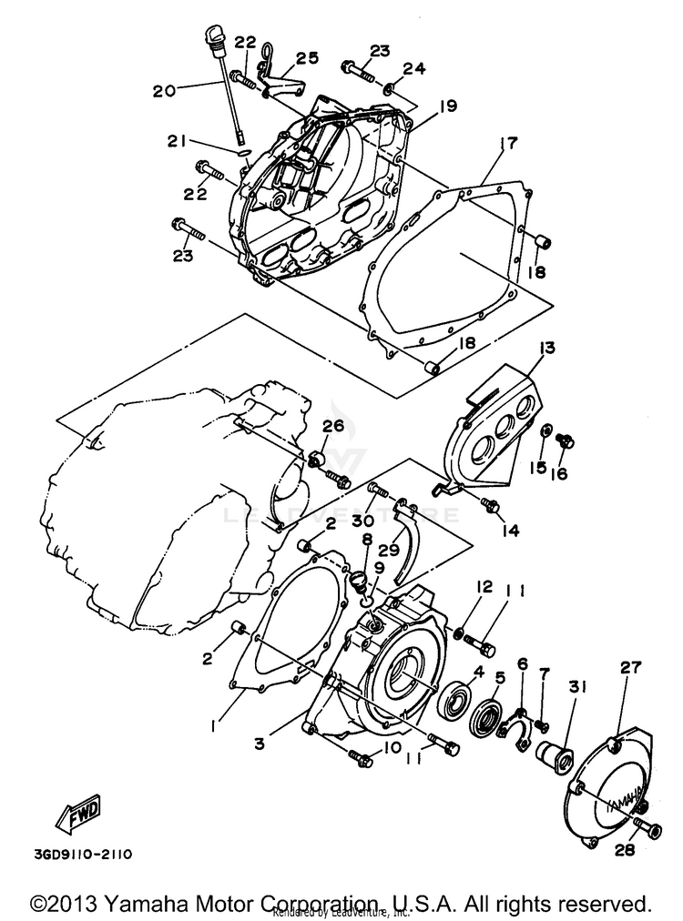 Crankcase Cover 1 Schematic