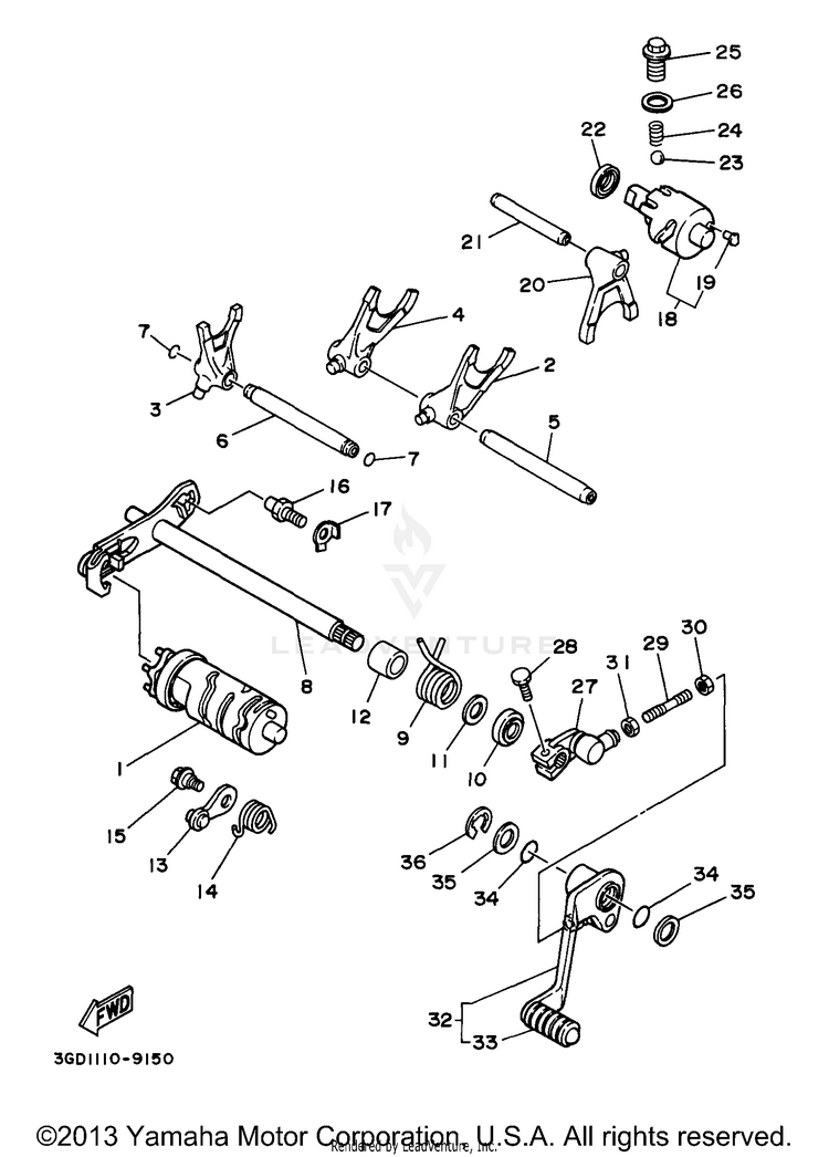 Shift Cam Shift Fork Schematic