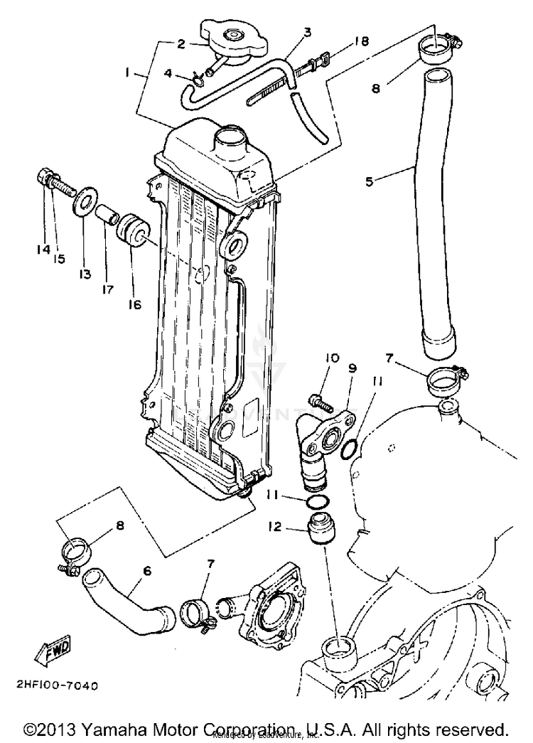 Radiator - Hose Schematic