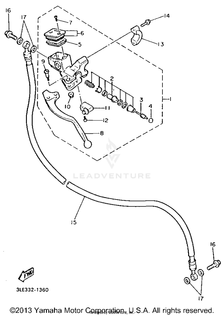 Front Master Cylinder 2 Schematic