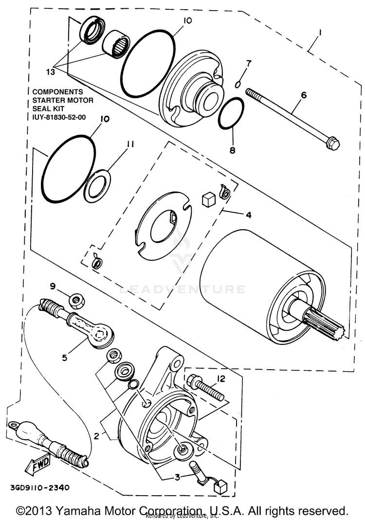 Starting Motor Schematic