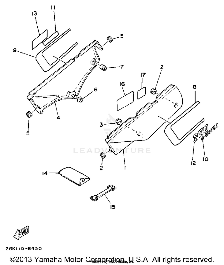 Side Cover (California Model Only) Schematic