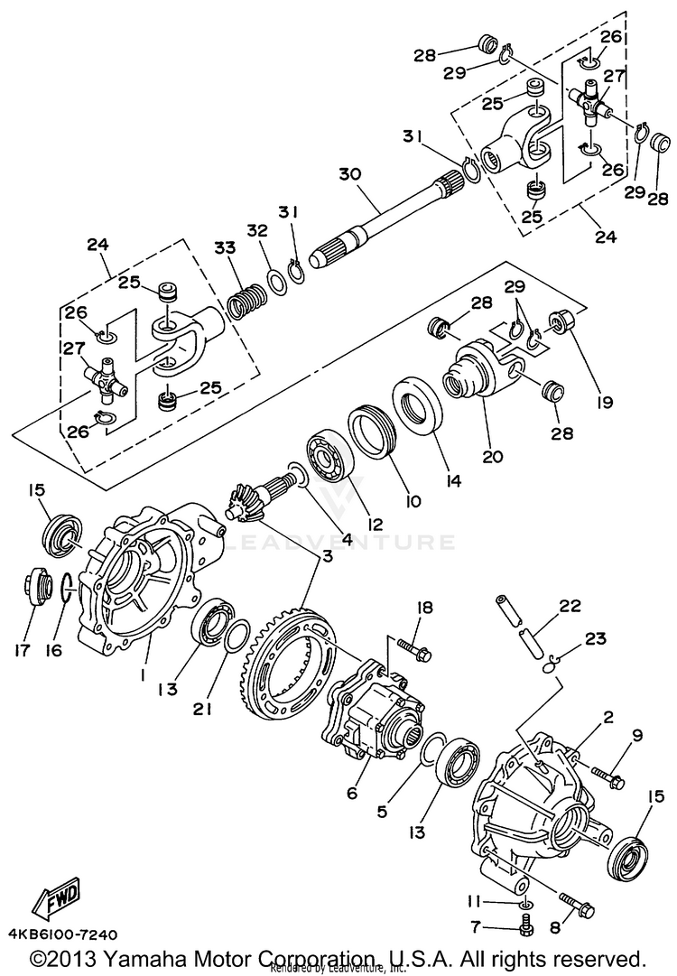 Front Differential Schematic