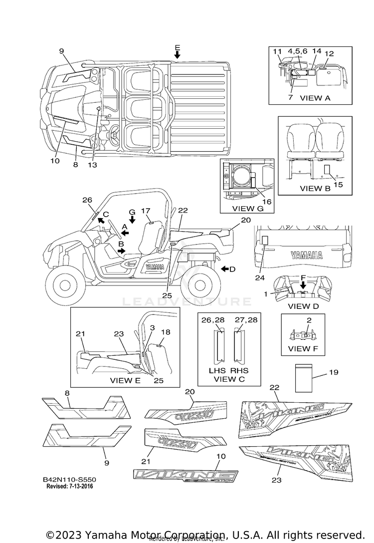 Emblem Label 1 VIKING EPS SE - YXM70VPSHL - 2017 Schematic
