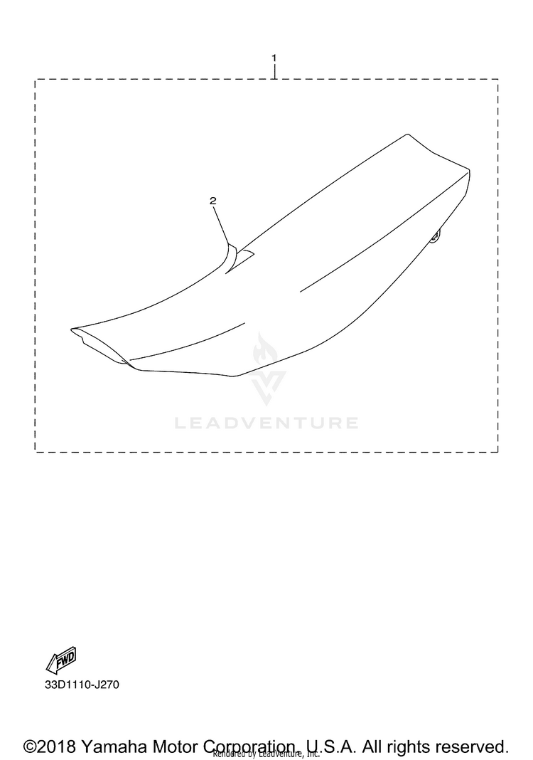 Seat YZ450F - YZ450FDL - 2013 Schematic