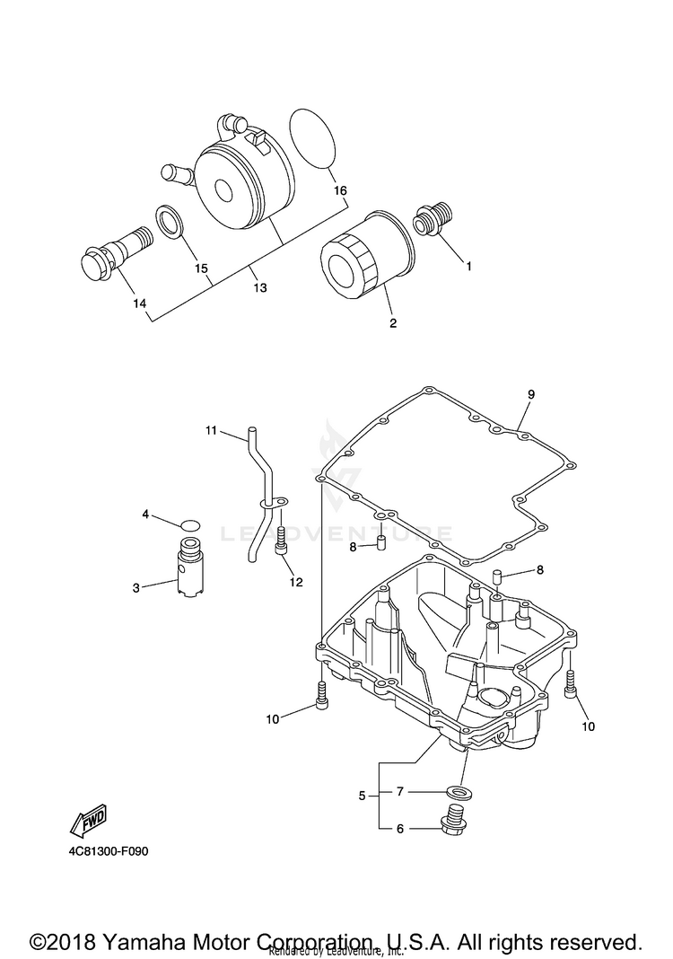 Oil Cleaner R1 - YZFR1XCB - 2008 Schematic