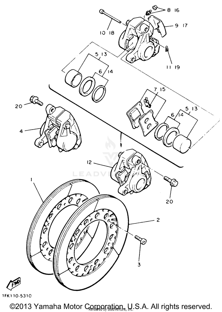 Front Brake Caliper Schematic