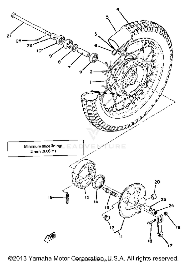 Front Wheel GTMXE - 1978 Schematic