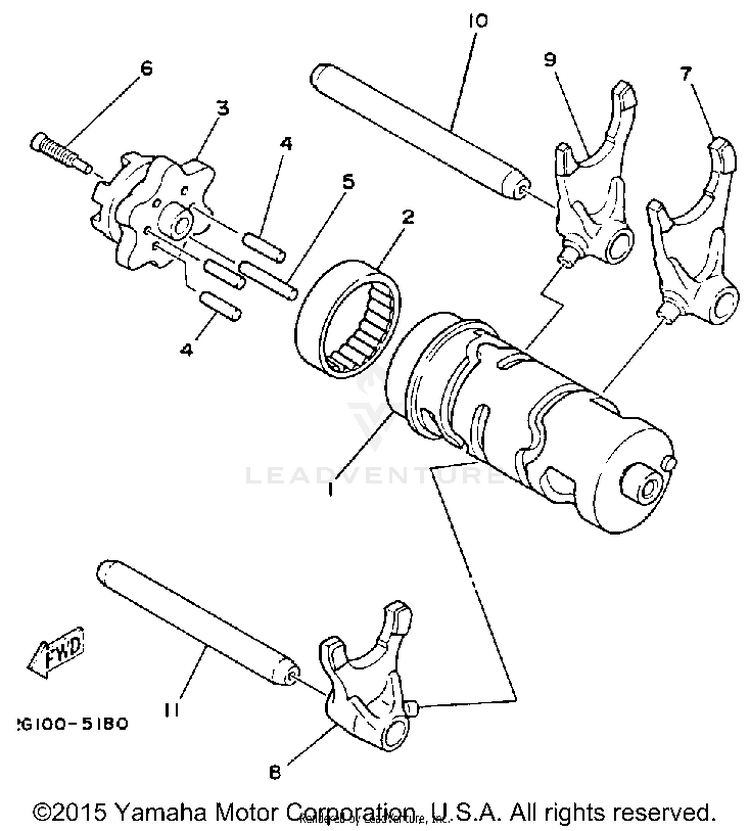 Shift Cam-Fork Schematic