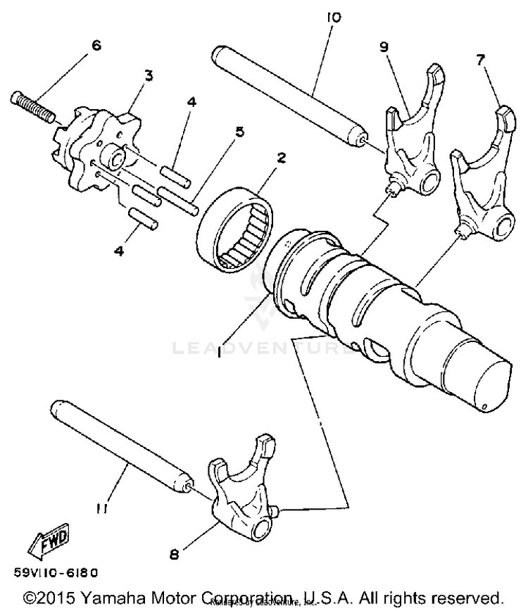 Shift Cam Fork Schematic