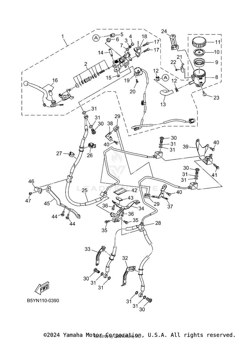 Front Master Cylinder Schematic