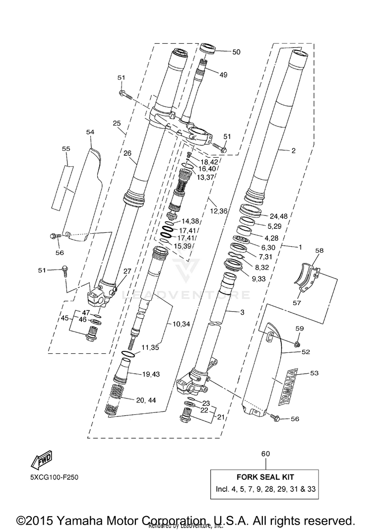 Front Fork Schematic