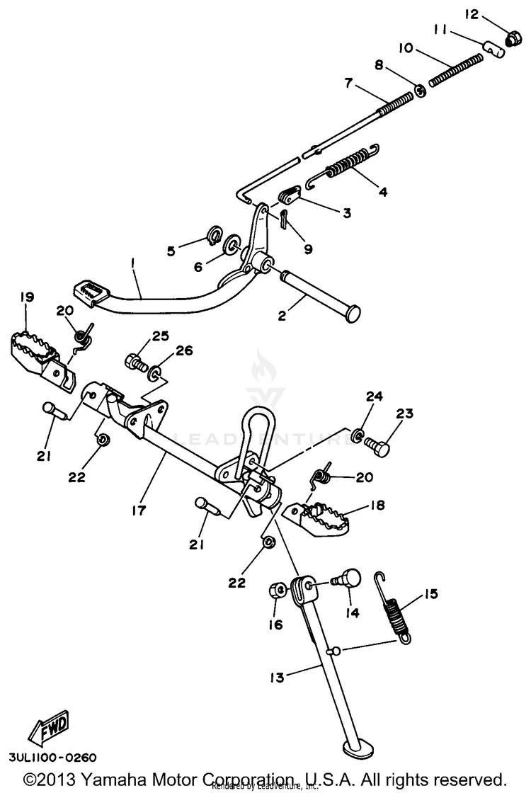 Stand - Footrest Schematic