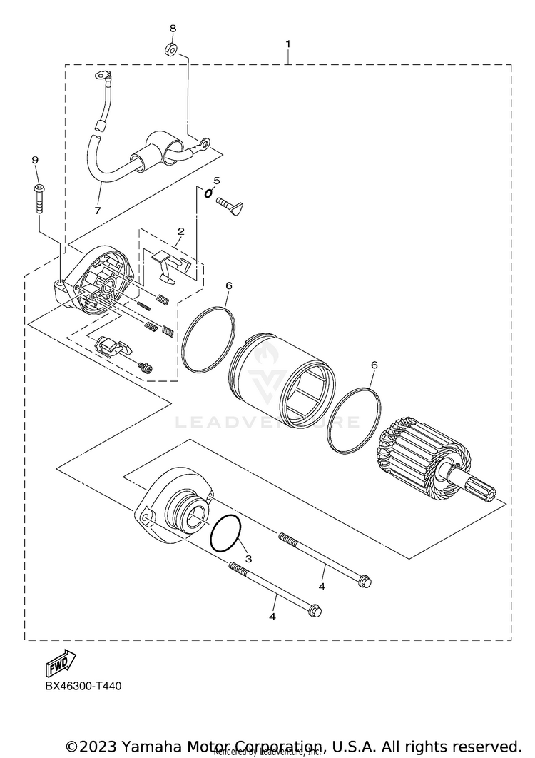 Starting Motor YZFR1 - YZFR1K1CL - 2019 Schematic