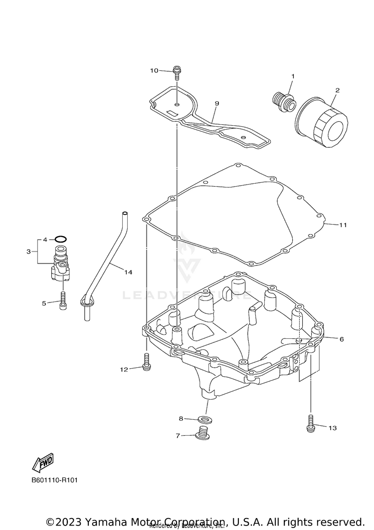 Oil Cleaner YZFR1S - YZFR1SGCGY - 2016 Schematic