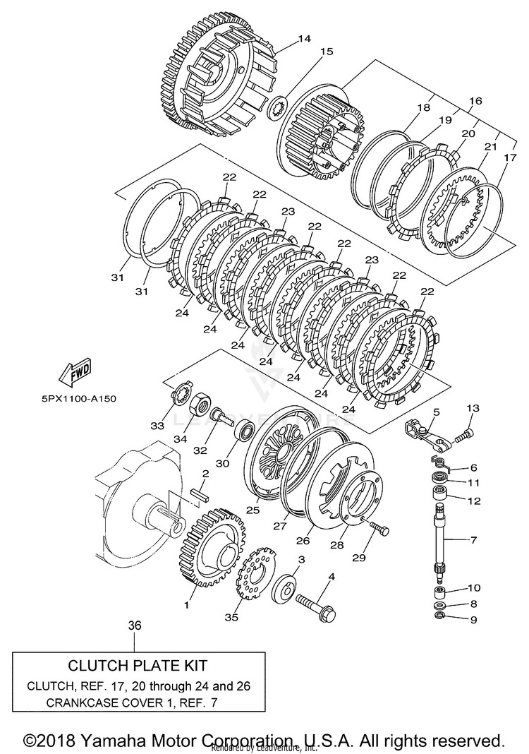 Clutch XV1700 ROAD STAR WARRIOR (CA Ed.) - XV1700PCRC-B - 2003 Schematic
