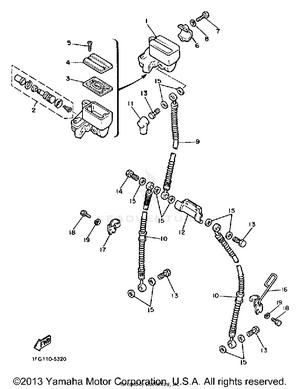 Front Master Cylinder Schematic