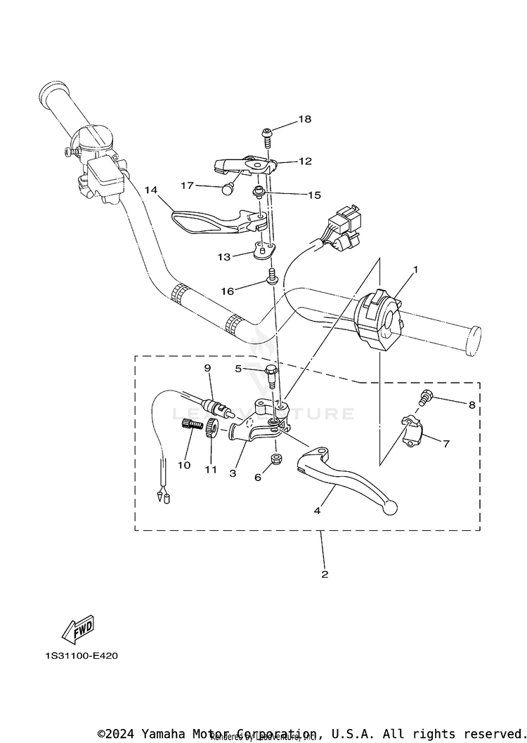 Handle Switch Lever RAPTOR 700 SPECIAL EDITION - YFM70RSEY - 2009 Schematic