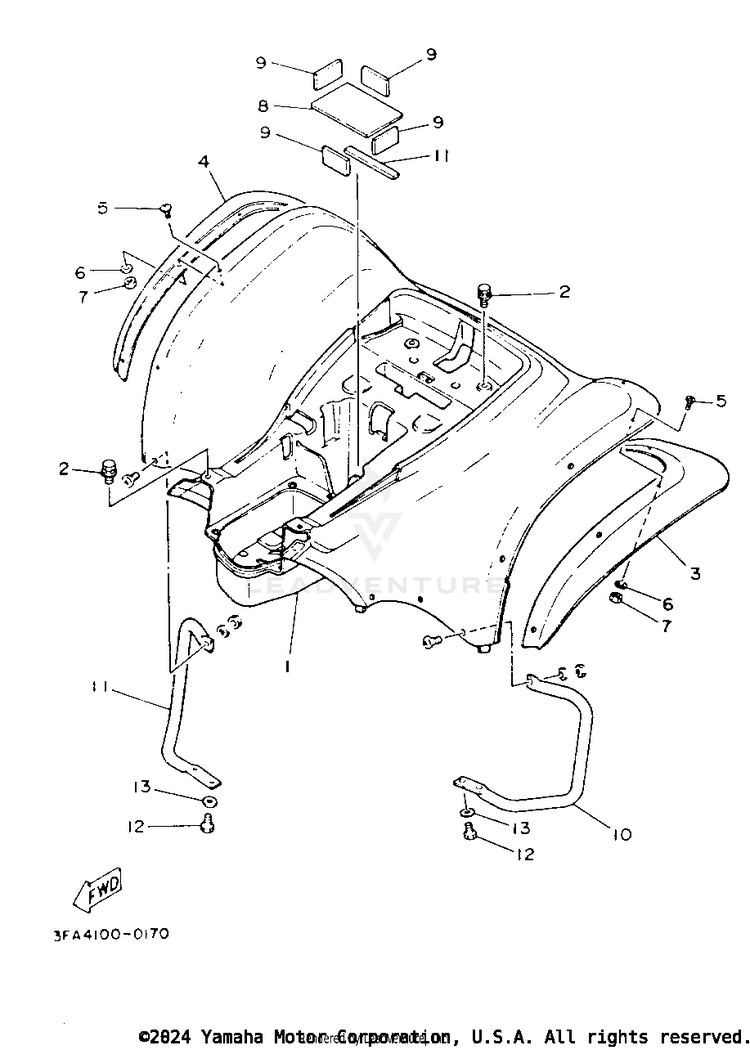Rear Fender Schematic