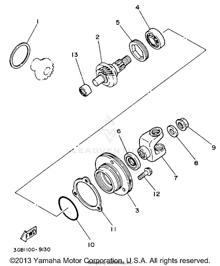 Middle Drive Gear Schematic