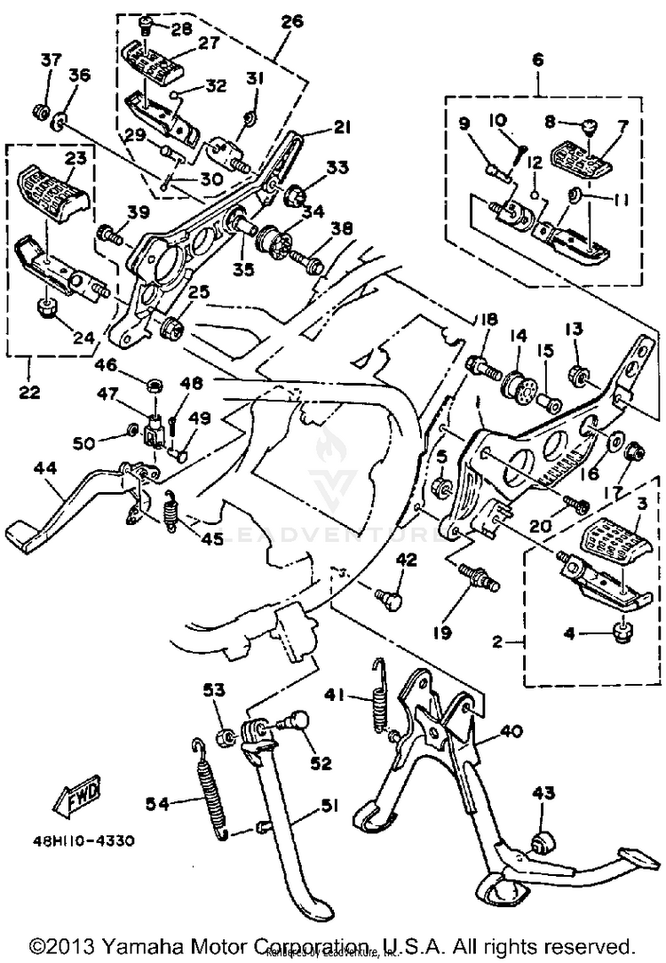 Stand - Footrest Schematic