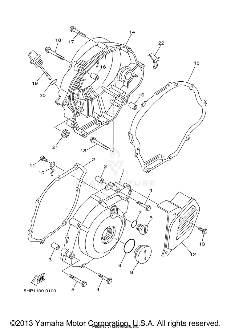 Crankcase Cover 1 Schematic