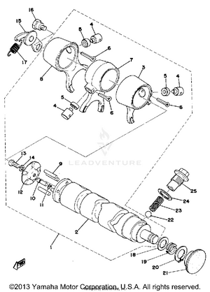 Shift Cam Fork Schematic