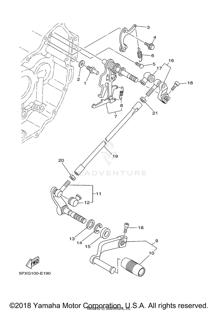 Shift Shaft Schematic