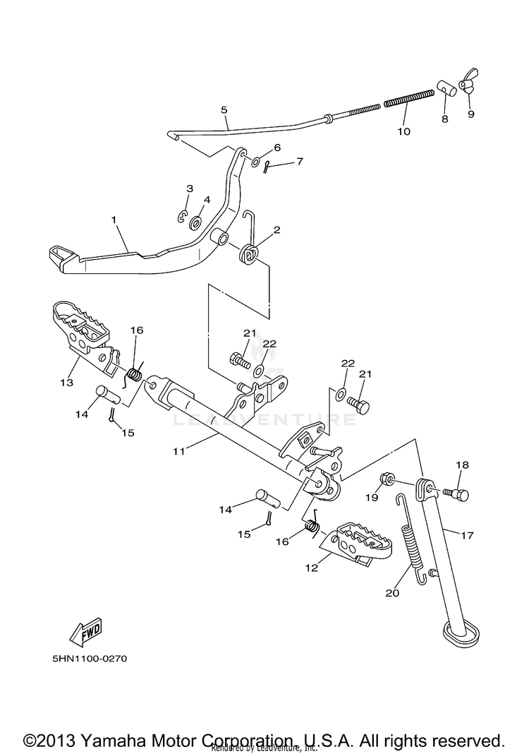 Stand Footrest Schematic